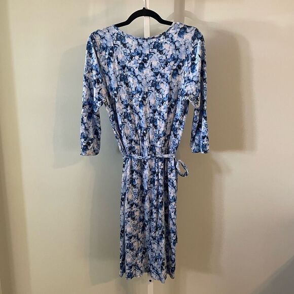 Market & Spruce Blue Wrap Dress - Picture 5 of 6